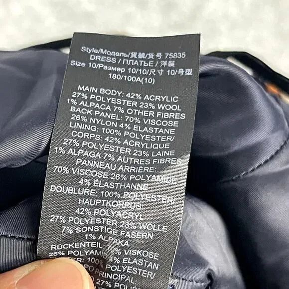 Tory Burch Tweed Pencil Dress Women 10 Textured Academia Career Old Money NEW - Picture 16 of 16